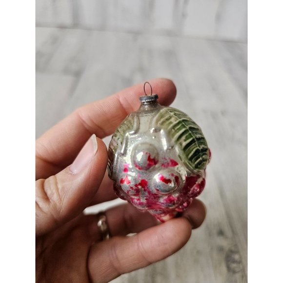 Vintage strawberry glass ornament set Xmas tree Columbia - Picture 2 of 14